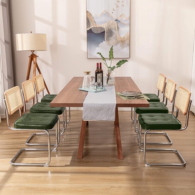 Zesthouse Natural Rattan Dining Chairs Set of 6, Modern Dining Room Chairs by Zesthouse