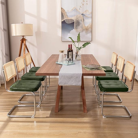 Zesthouse Natural Rattan Dining Chairs Set of 6, Modern Dining Room Chairs by Zesthouse