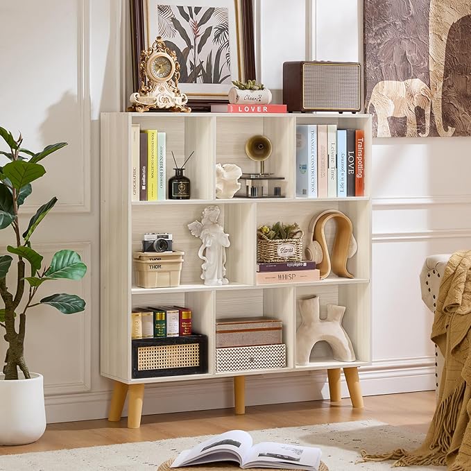 LEYAOYAO 8 Cube Bookshelf, 3 Tier Bookcase - Image 7