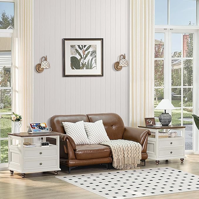 Joaxswe Farmhouse Nightstand Set of 2 - Image 4