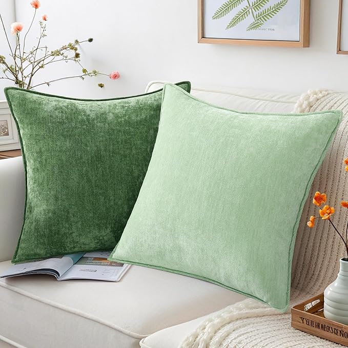 decorUhome Summer Couch Euro Sham Throw Pillow Covers 26x26 Set of 2, - Image 4