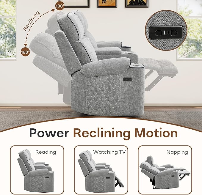 HAOMARKETS 3-Piece Recliner Sofa Set - Image 3