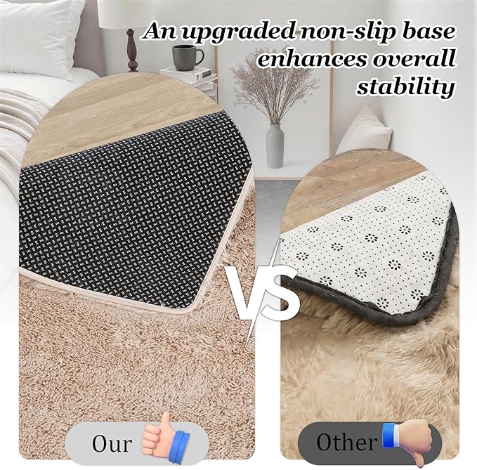 Fluffy 4x6 Area Rugs for Living Room Bedroom: Ultra Soft Shag Rug Non-Slip - Image 6