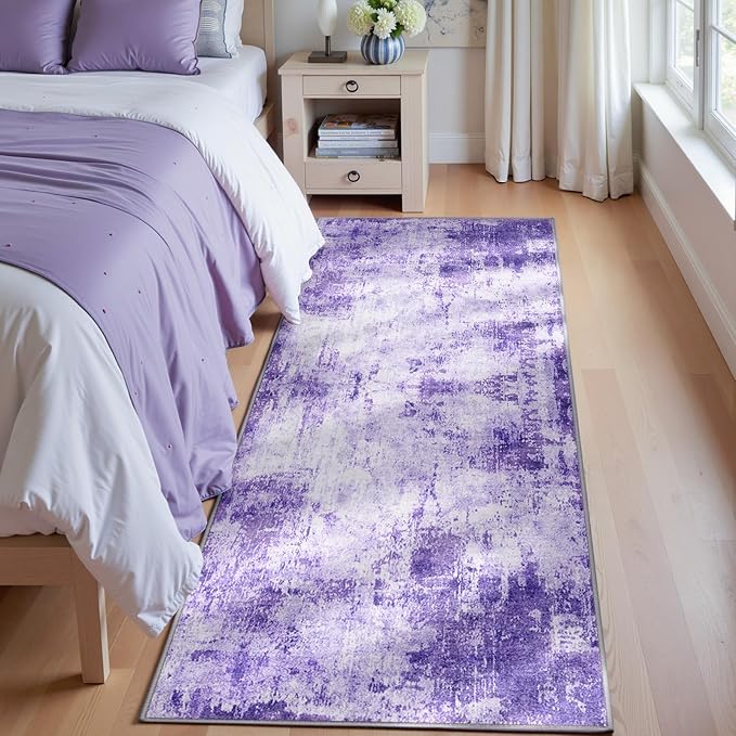 RELEANY Washable Area Rugs 2'x6' Non-Slip Modern Abstract Soft - Image 2