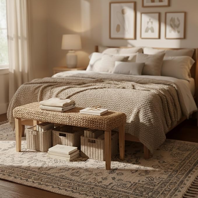 Solid Wood Acacia Indoor Bench - Image 8