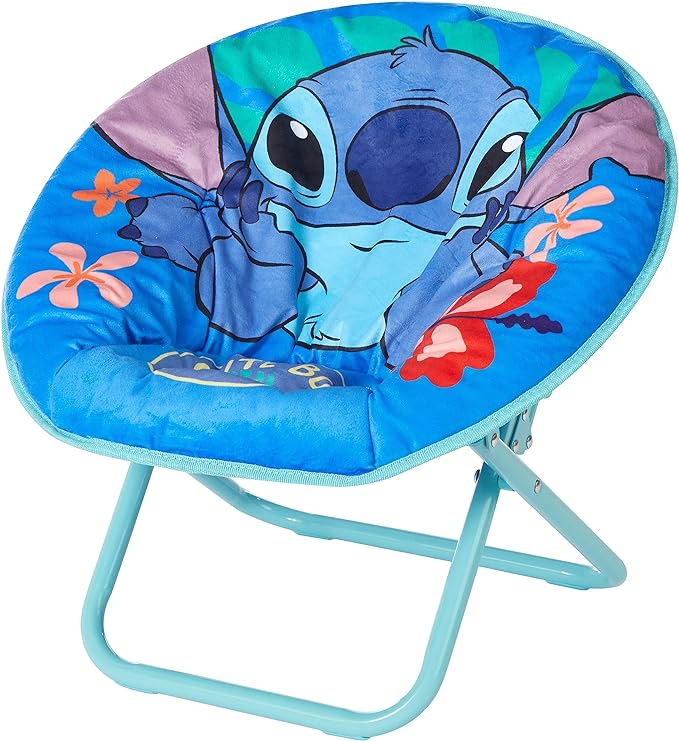 Disney Stitch 19” Frame Folding Toddler Saucer™ Chair by IdeaNuovaCharacterShop