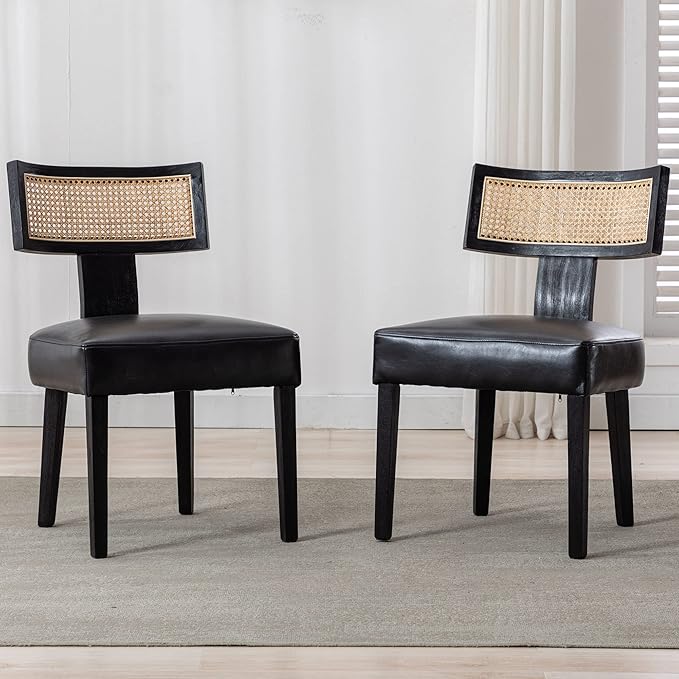 VESCASA Faux Leather Upholstered Dining Chairs by VESCASA