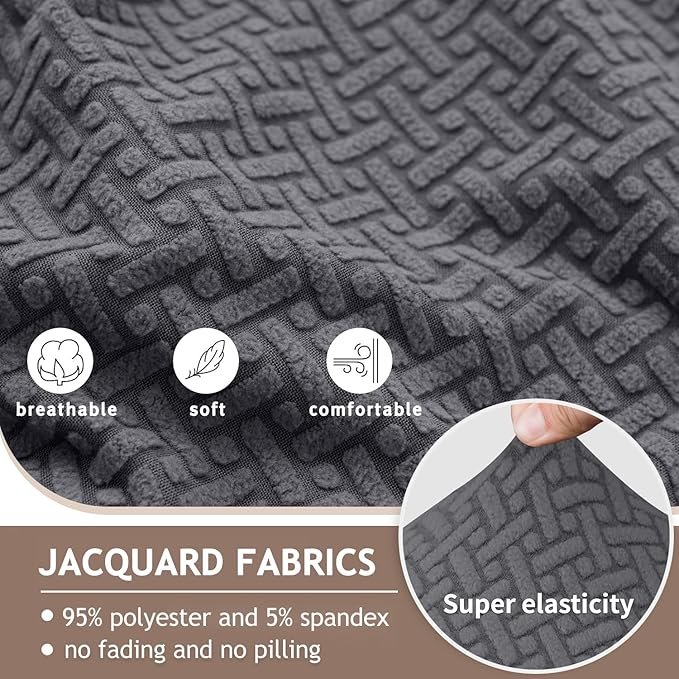 ALIECOM Recliner Sectional Couch Covers L Shape Stretch Corner Reclining - Image 4