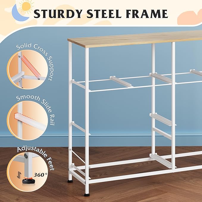 WLIVE Dresser for Bedroom with 8 Drawers, Wide Fabric Dresser for Storage and - Image 7