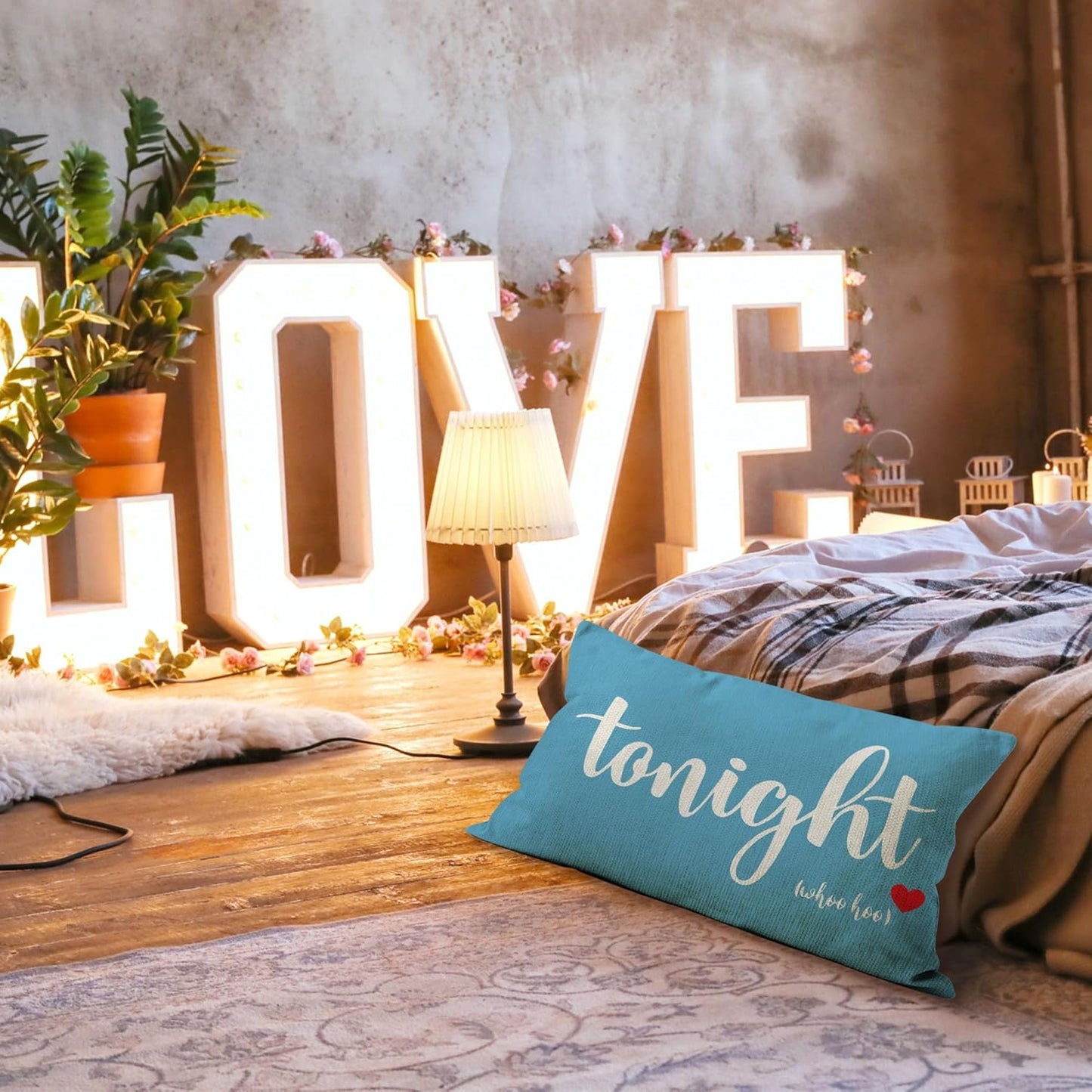 Mancheng-zi Bridal Shower Pillow Covers, Bachelorette & Wedding Gifts - Funny Throw Pillows for Bedroom (Blue, 12x20)