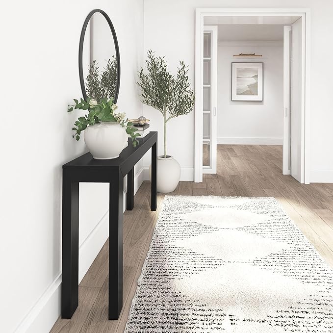 Plank+Beam Modern Solid Wood Console Table, 56 Inch, Sofa Table, Narrow - Image 7