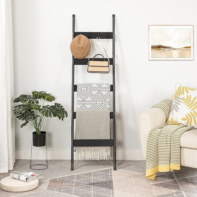 HOOBRO Blanket Ladder, 5-Tier Towel Rack - Image 6