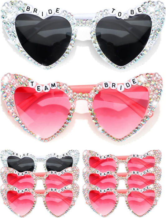 6 Pcs Bride Sunglasses Bachelorette Sunglasses Party Favors for Bridesmaids for Wedding Party Bride to Be Gifts
