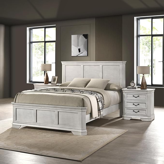 Roundhill Furniture Maderne Wood Panel Bed - Image 3