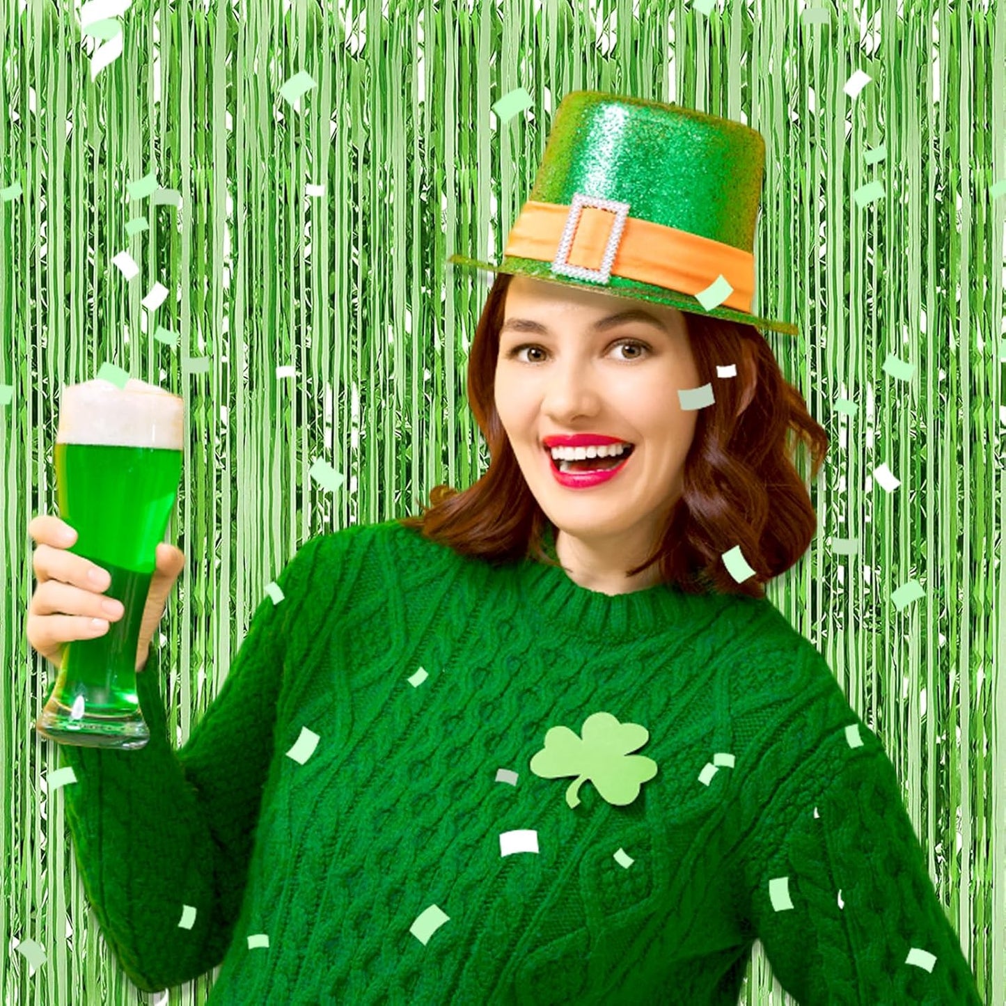 3 Pack Light Purple Foil Fringe Curtain Backdrop, 3.28Ft x 8.2Ft Metallic Tinsel Foil Fringe Streamer Curtains for Photo Booth, Christmas Day, Thanksgiving, Wedding, New Year Party Decorations