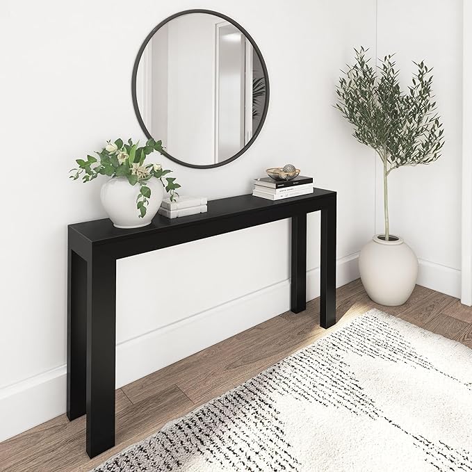 Plank+Beam Modern Solid Wood Console Table, 56 Inch, Sofa Table, Narrow by PlankBeam