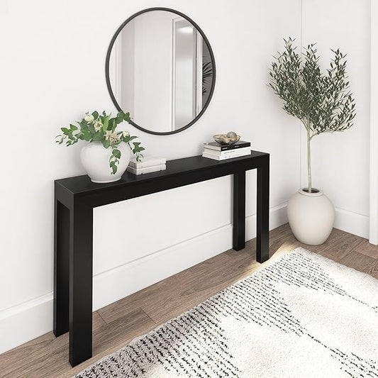Plank+Beam Modern Solid Wood Console Table, 56 Inch, Sofa Table, Narrow by PlankBeam