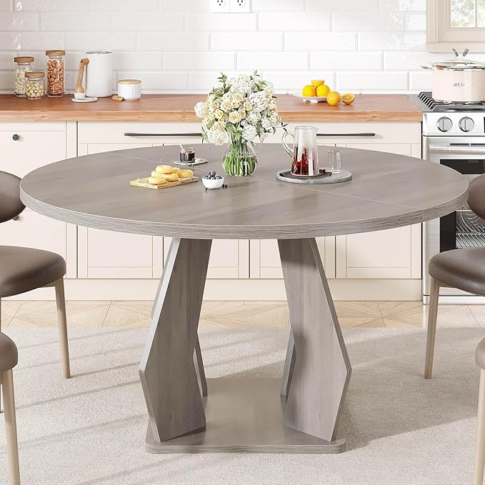 IBF Round Dining Table, Farmhouse Pedestal Dining Tables - Image 8