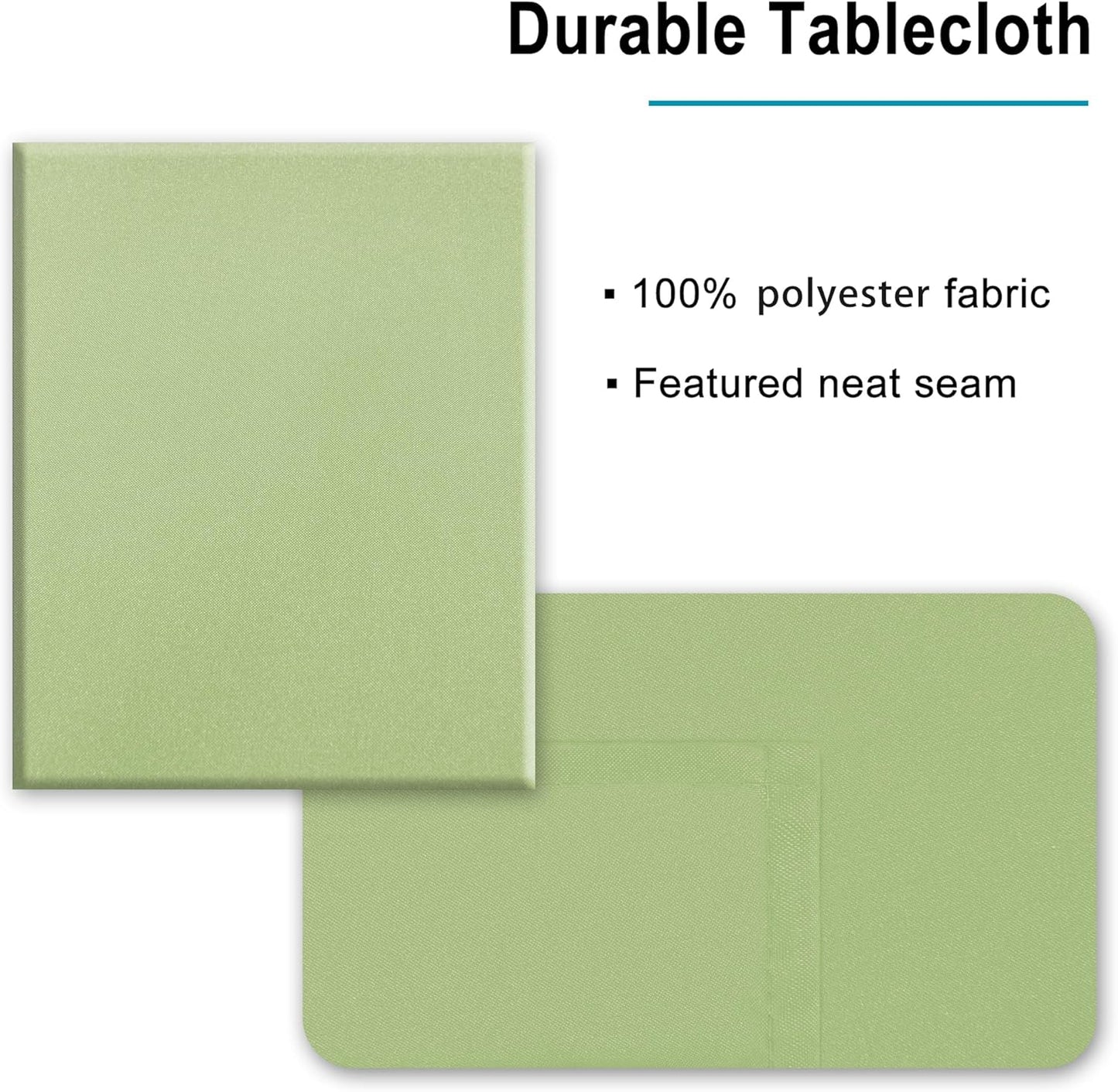 Hiasan Light Sage Rectangle Tablecloth - Waterproof & Wrinkle Resistant Washable Fabric Table Cloth for Dining Party 30 x 60 Inch