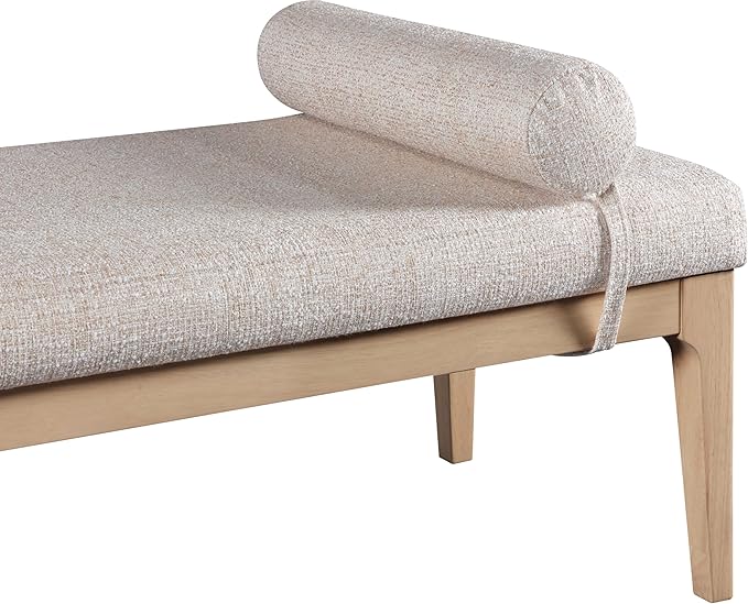Meridian Furniture 22072Beige Priscilla Collection Art Deco Bench - Image 7
