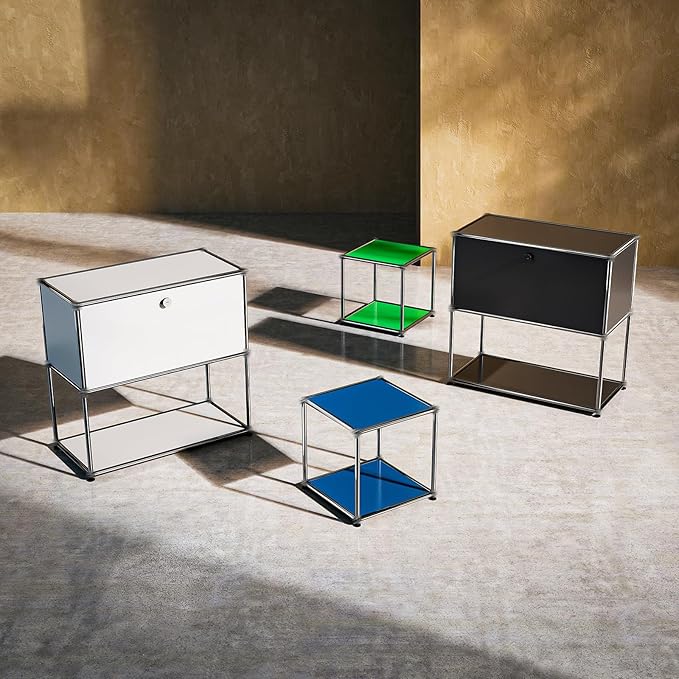 Nightstand Modern Storage Cabinet Green A Versatile Free-Standing Organizer - Image 2