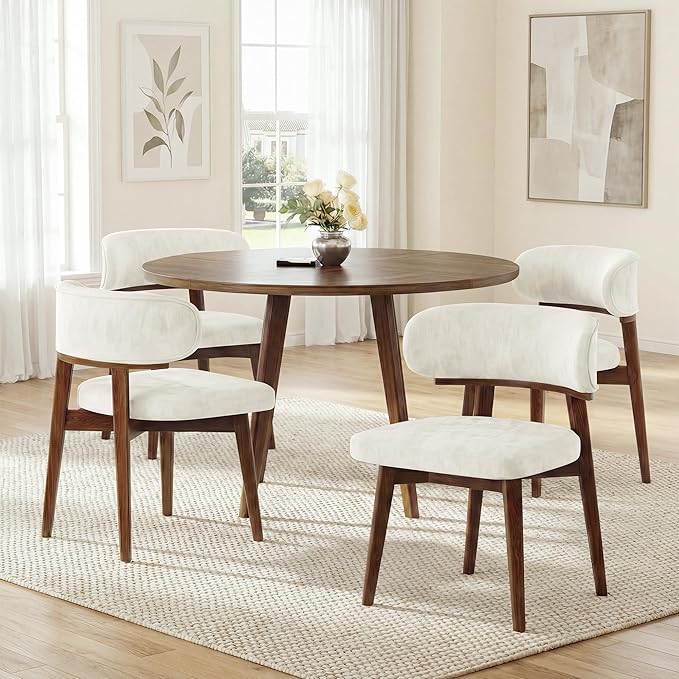 Dining Chairs Set of 2, Modern Upholstered Dining Chairs, Wooden Kitchen Chairs - Image 8