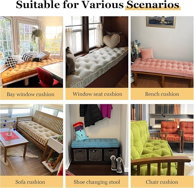 Custom Bench Cushion, Tufted Bench Cushions - Image 6