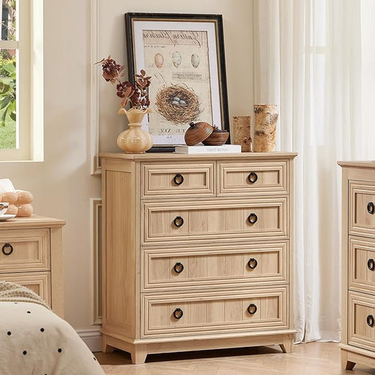 Joaxswe Farmhouse 5 Drawer Dresser by Joaxswe