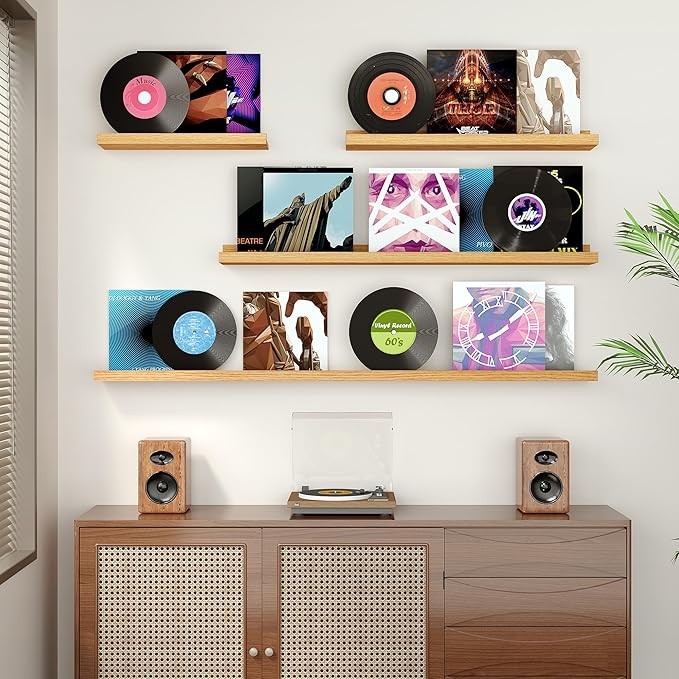 Floating Shelves for Wall, 36 inch Wood Floating Shelves Set of 2, Picture - Image 2