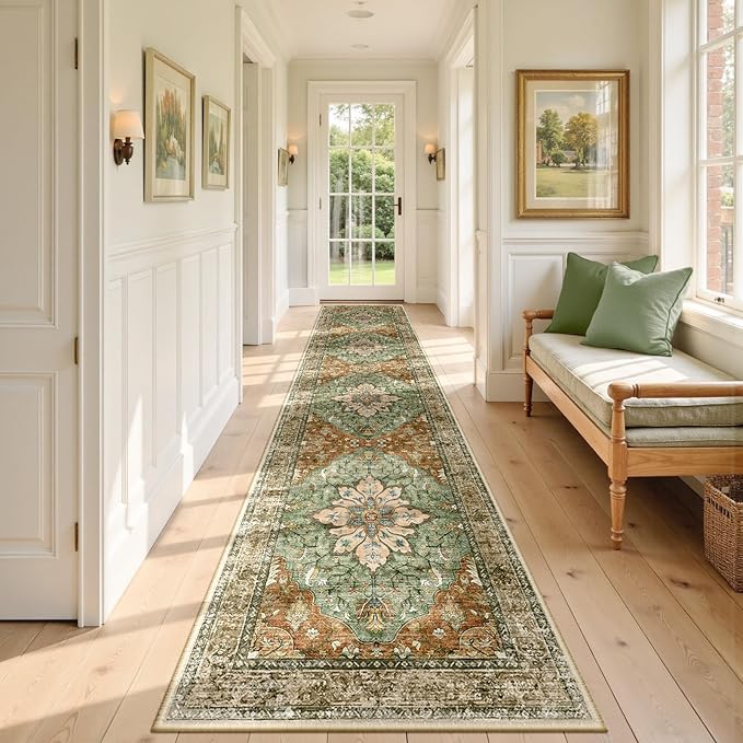 RELEANY Area Rugs 2'6"x12' Runner Rug Non Slip Washable by RELEANY