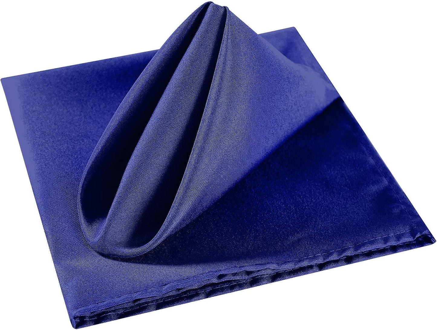 Cloth Napkins 17x17 inch Washable Polyester Dinner Napkins Soft Table Napkins for Wedding Party Dining Banquet(Royal Blue,12PCS)