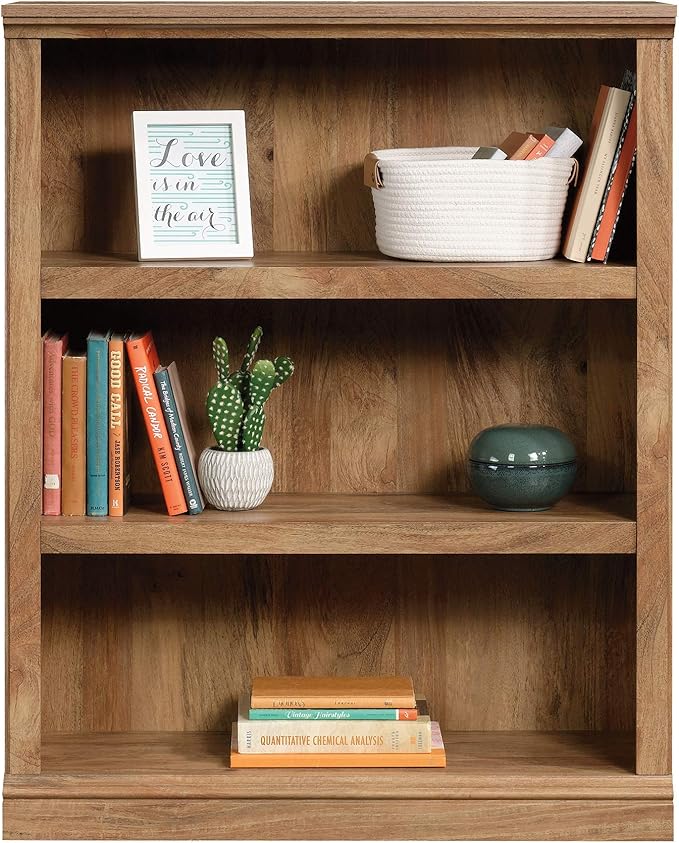 Sauder Miscellaneous Storage 3-Shelf Bookcase/ Book shelf, Sindoori Mango finish - Image 12