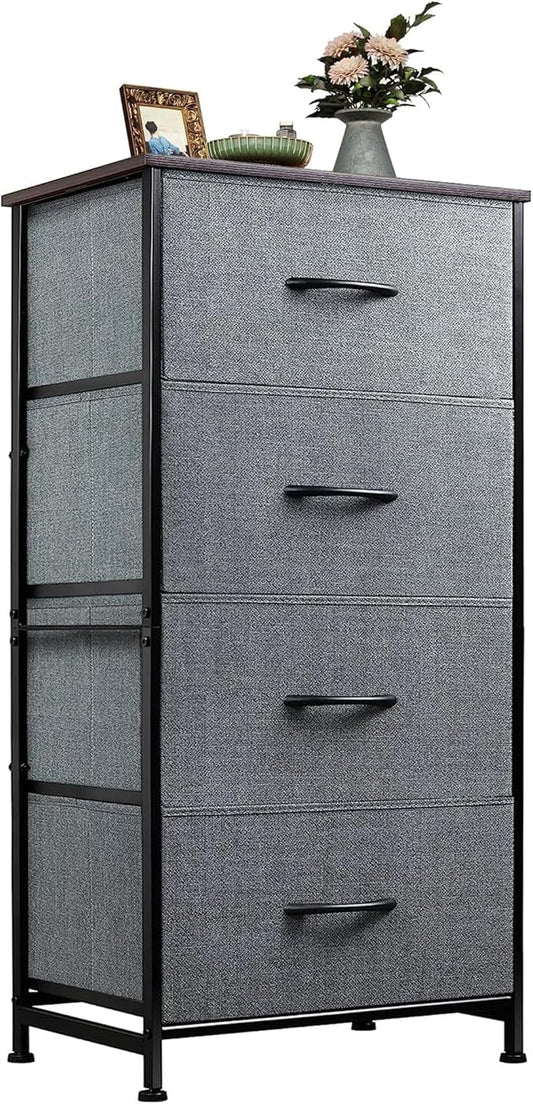 WLIVE Dresser with 4 Drawers, Storage Tower, Organizer Unit, Fabric Dresser by WLIVE