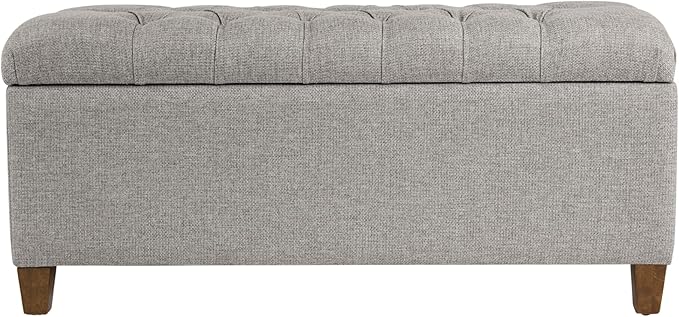 Homepop Home Decor Tufted Ainsley Button Storage Ottoman Bench by HomePop