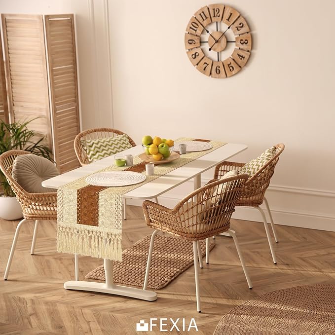 FEXIA Boho Table Runner 60 Inches Long Macrame Summer Decor Coffee Table Cover - Image 4