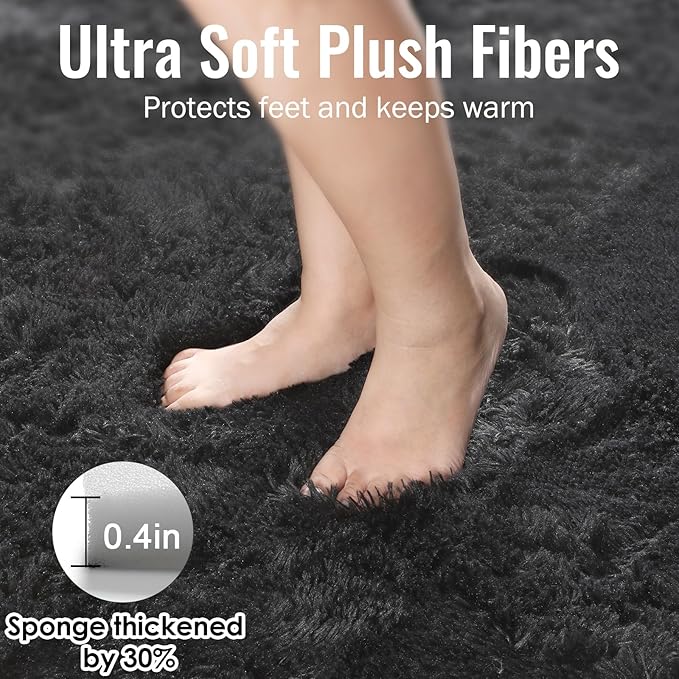 PAGISOFE 6x9 Ft Fluffy Bedroom Rugs, Fuzzy Shaggy Carpet, Indoor Plush Nursery - Image 5