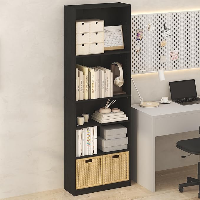 Furinno Jaya Simply Book Shelf, 5-Tier Bookshelf, Bookcase - Image 2