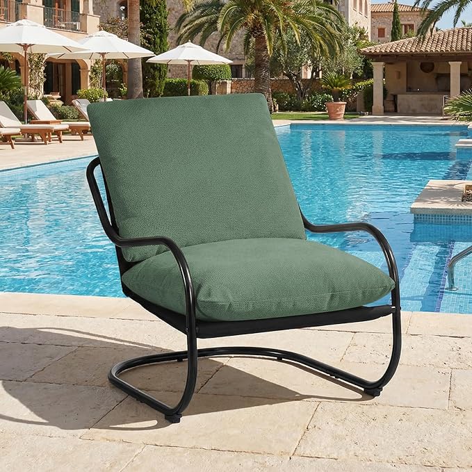 Peace nest Modern Accent Chair, Soft Upholstered Armchair - Image 3