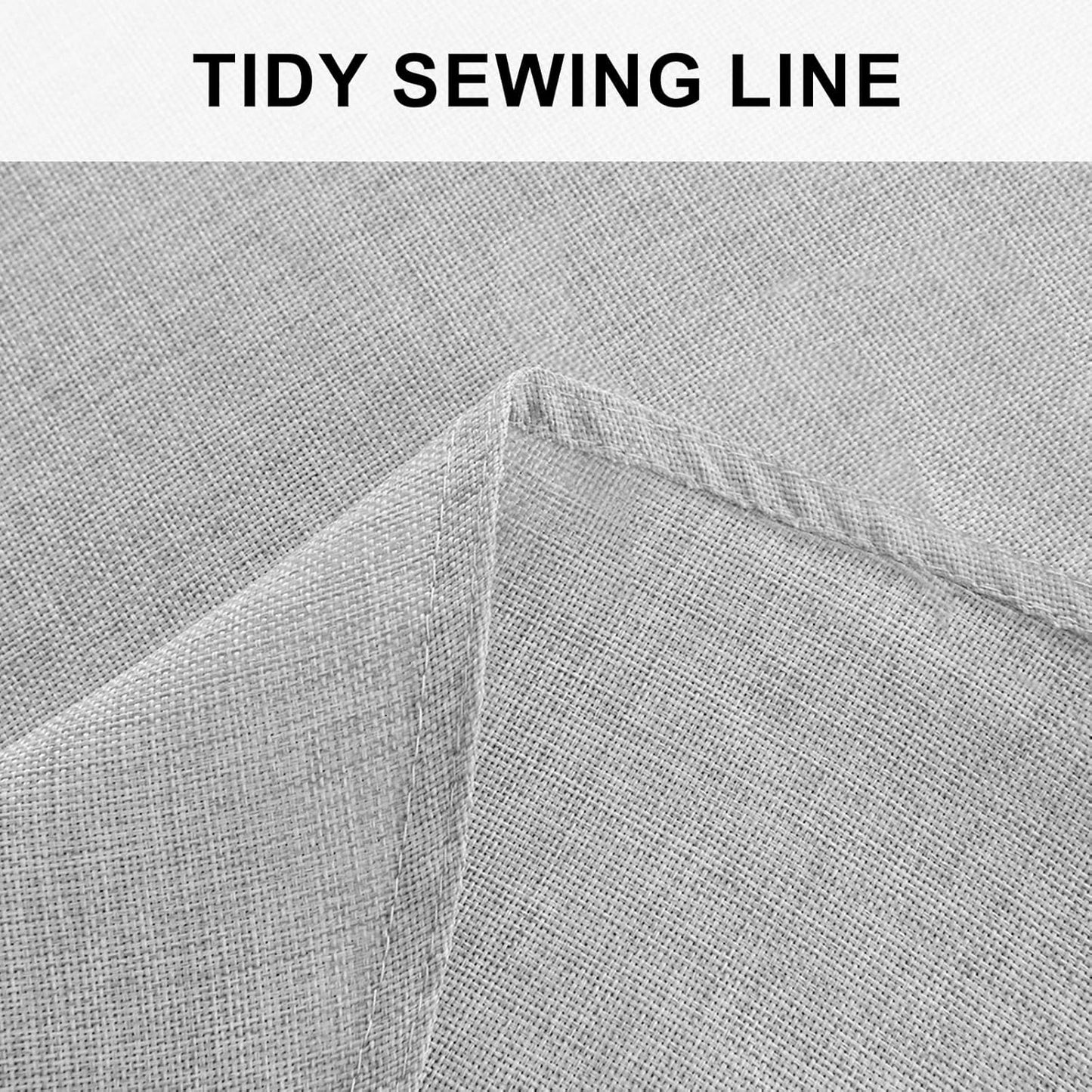 Hiasan Round Tablecloth 80 Inch Linen - Wrinkle and Stain Resistant Washable Polyester Fabric Table Cloth for Dining Room Kitchen Party, Light Grey