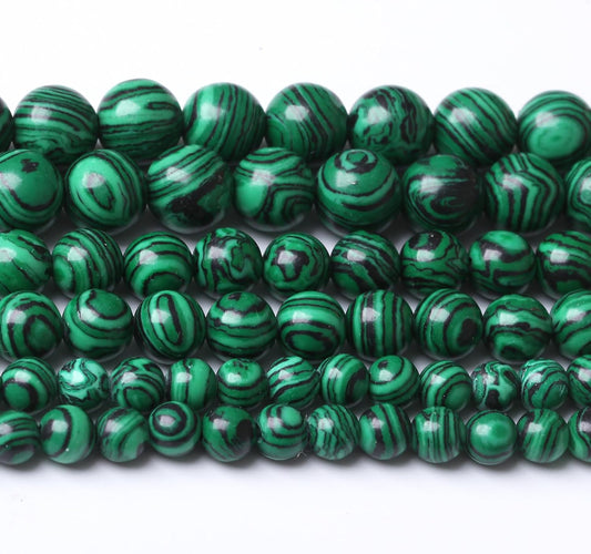 Turquoise Stone Beads Gemstone Round Crystal Energy Jade Beads Stone Beads for Jewelry Making DIY Bracelet Necklace Jewelry Making 1 Strand 15.5inch 60PCS 6MM