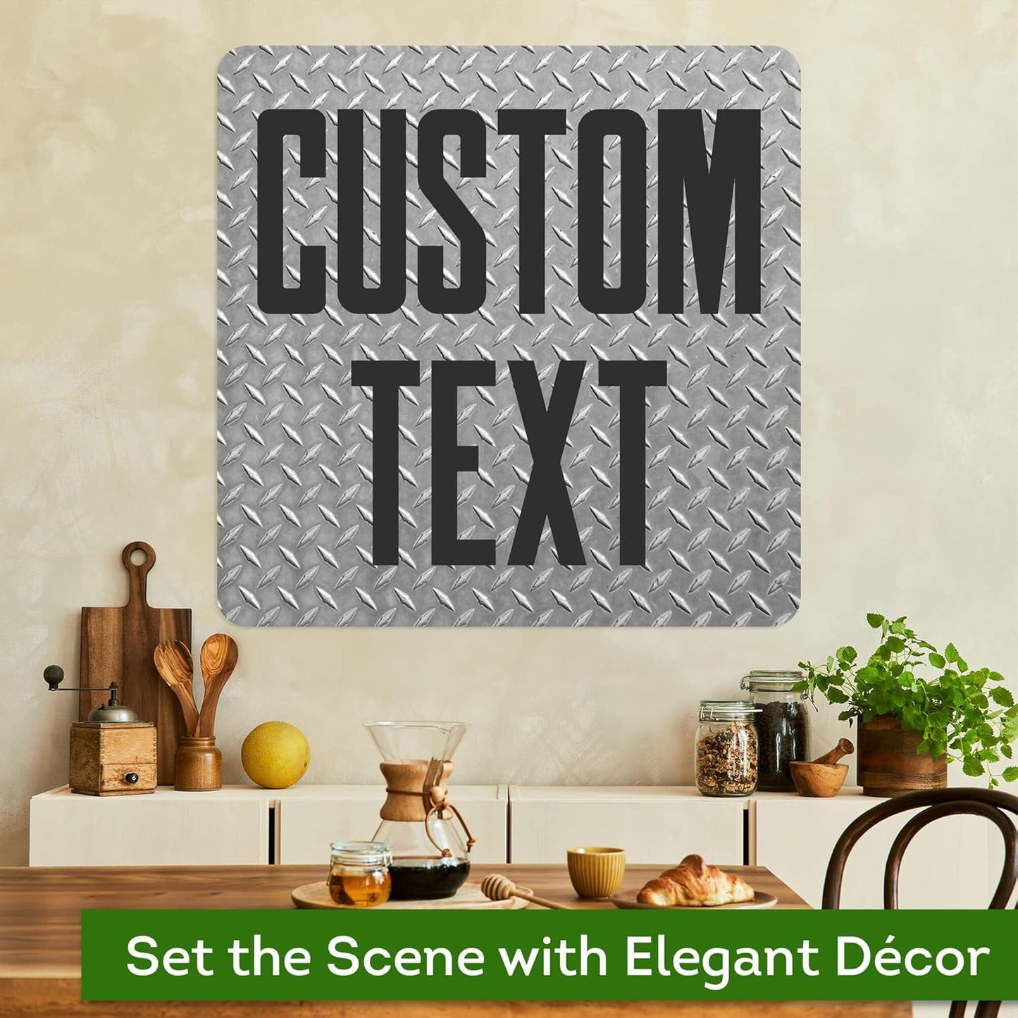 Custom Sign, Custom Street Sign, 11 Font Colors, 13 Font Styles, 4 Hole Options, 22 Sizes, 24x24 Inches, Rust Free DiBound, Fade Resistant, Made in USA by My Sign Center (Diamond Metal)