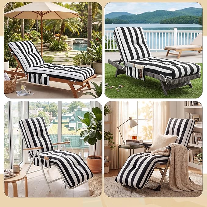 Kigley Outdoor Chaise Lounge Cushions - Image 5