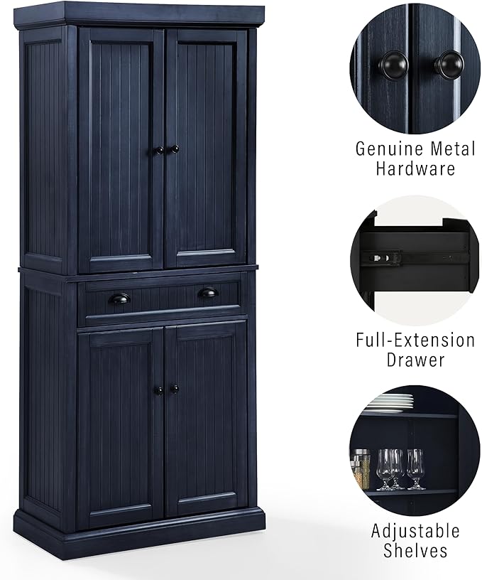 Crosley Furniture Seaside Coastal Pantry Storage Cabinet - Image 6