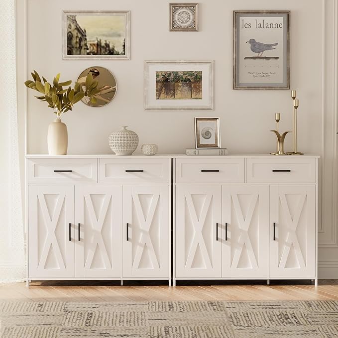 Homhedy Sideboard Buffet Cabinet, Coffee Bar Storage Cabinet - Image 8