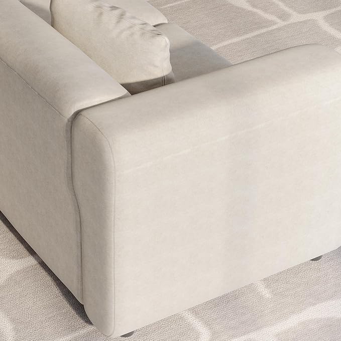 Guyii Modern 140.94" Long Oversized 4-Seat Velvet Sectional Sofa, Convertible - Image 9
