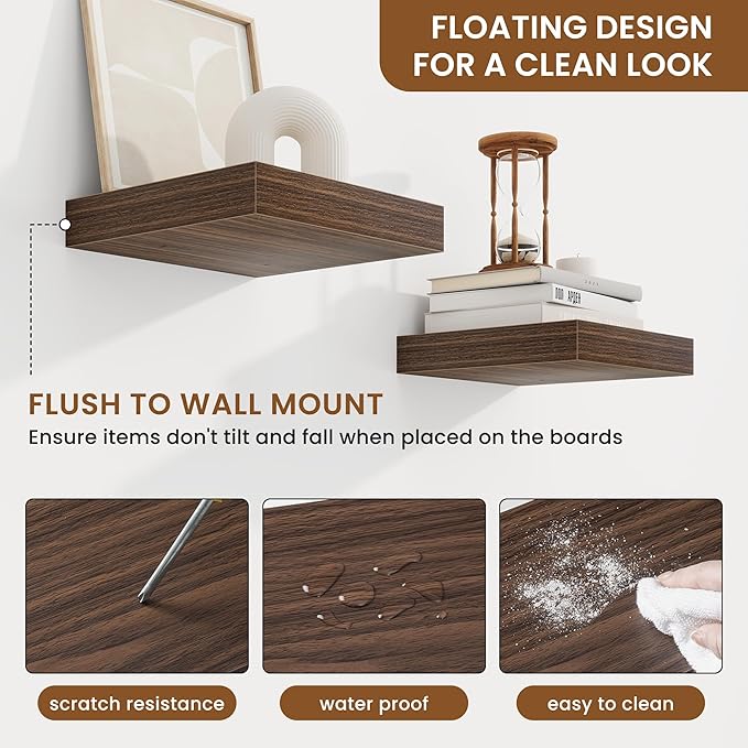 fuqing Floating Shelves for Wall, Wall Mounted Wood Floating Shelf - Image 5