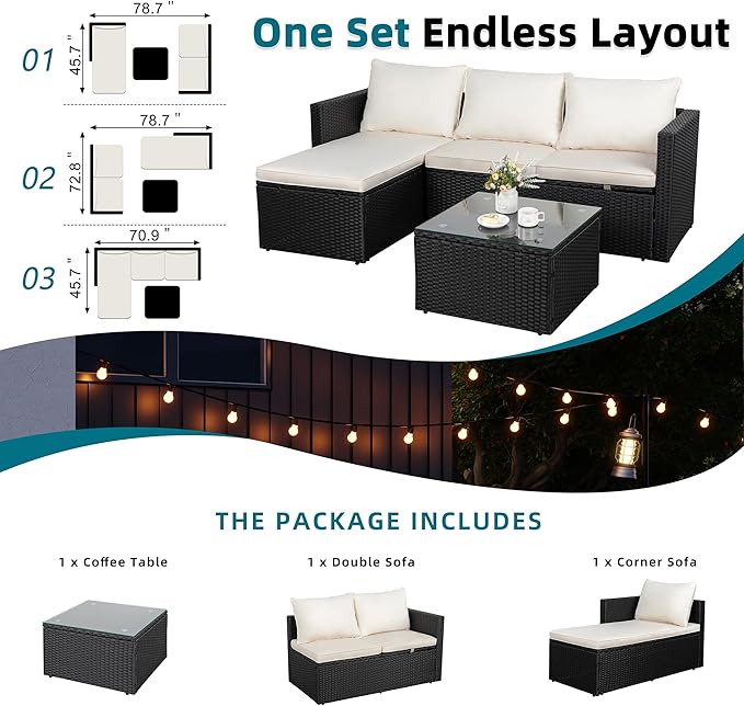 SUNLEI 4-Piece Patio Furniture Set - Image 5