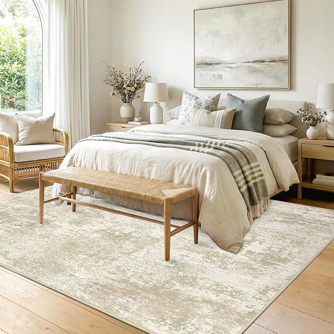 RELEANY Washable Area Rugs 5'x7' Non-Slip Modern Abstract Soft - Image 4