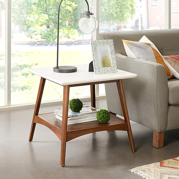 Madison Park Parker End Tables-Solid Wood, Two-Tone Finish - Image 2