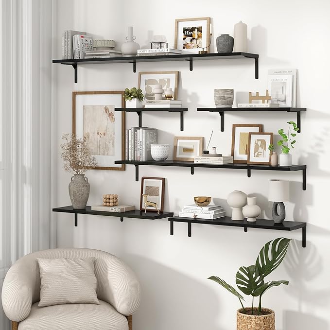 Fun Memories Deep Floating Shelves, 55W x 8D Floating Shelves Set of 2 - Image 7